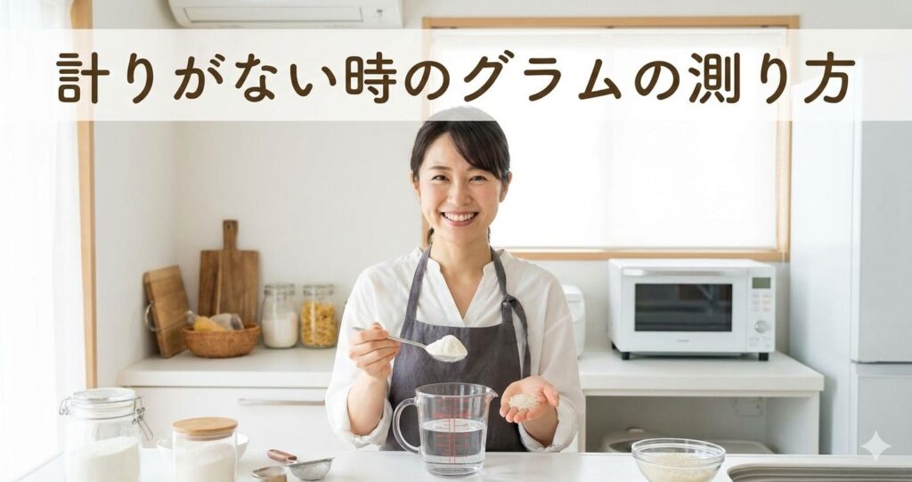 計りがない時のグラムの測り方
