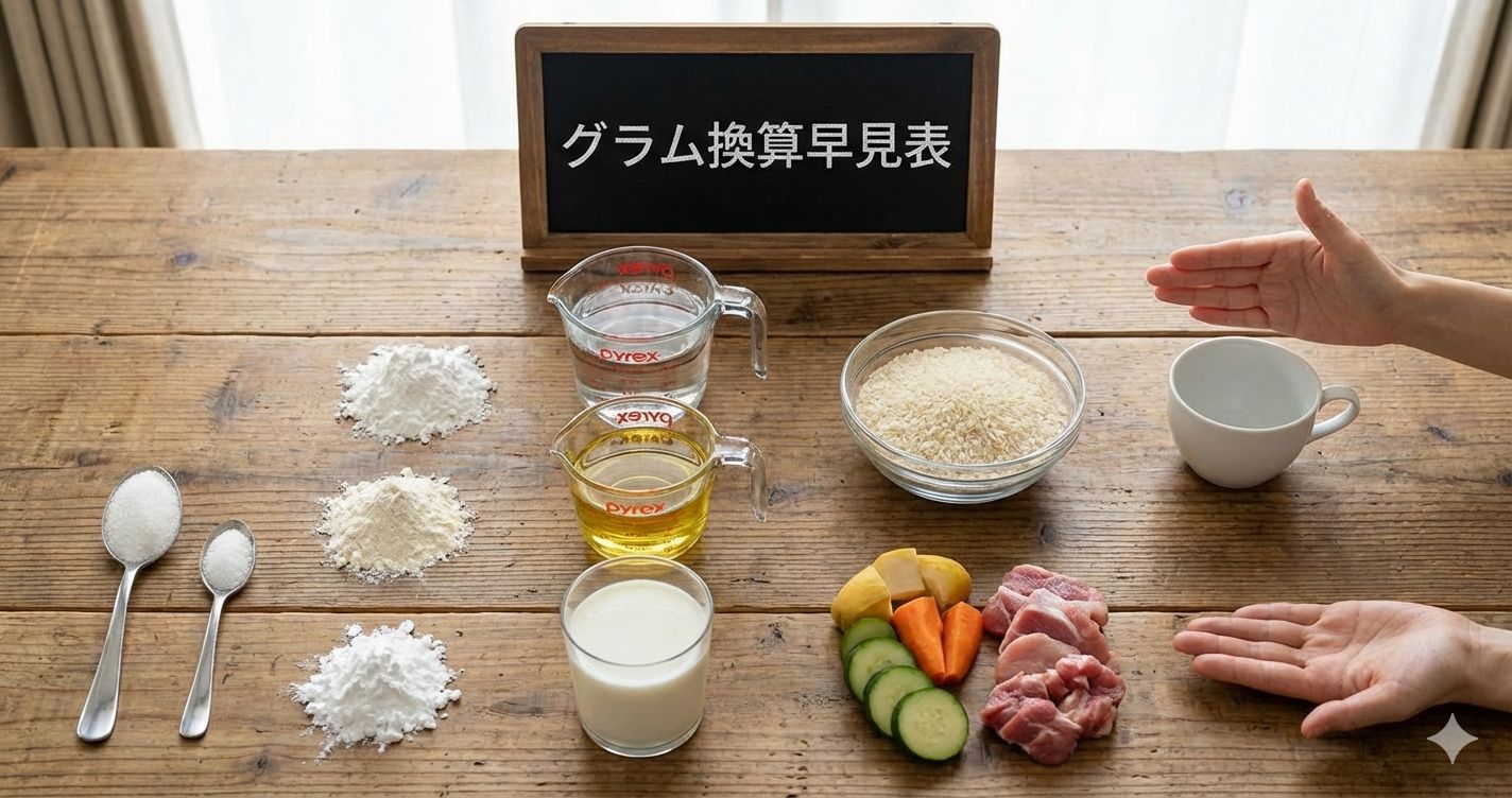 計りがない時のグラムの測り方