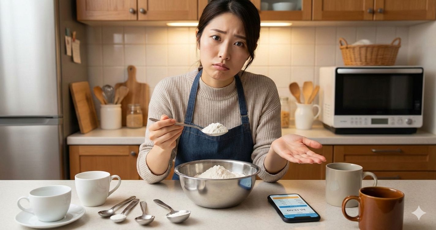 計りがない時のグラムの測り方