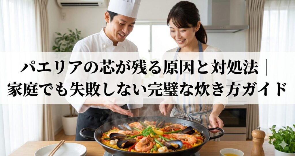 パエリア　芯が残る