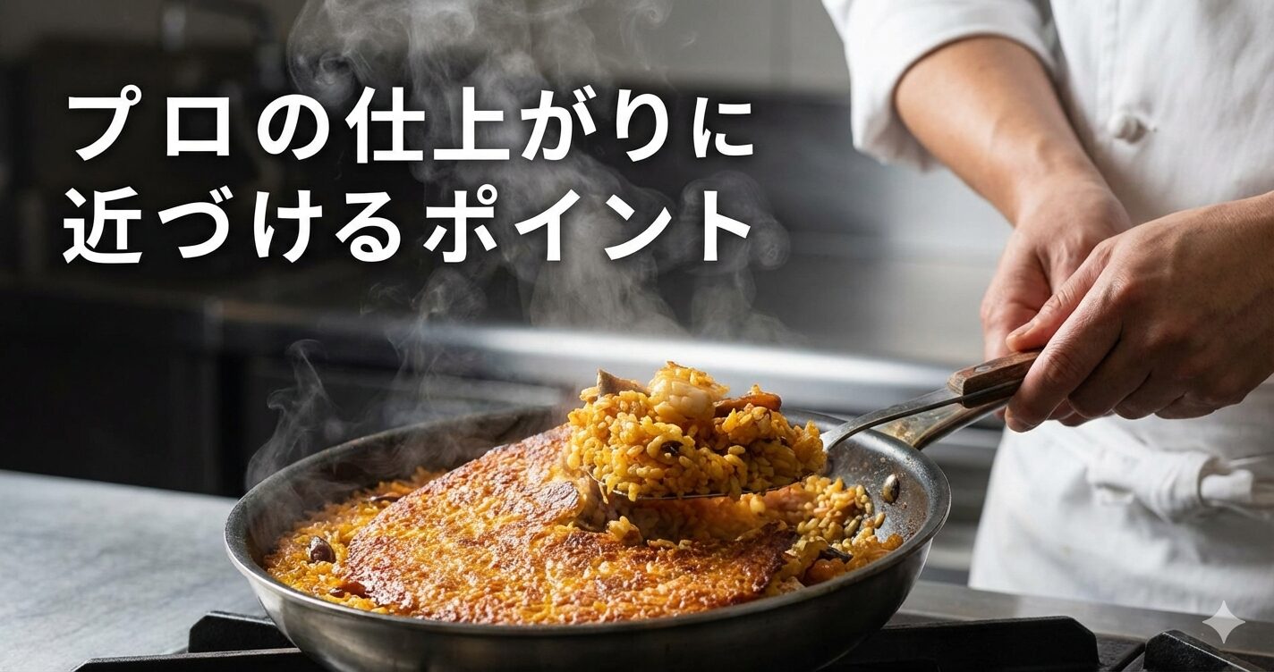 パエリア　芯が残る