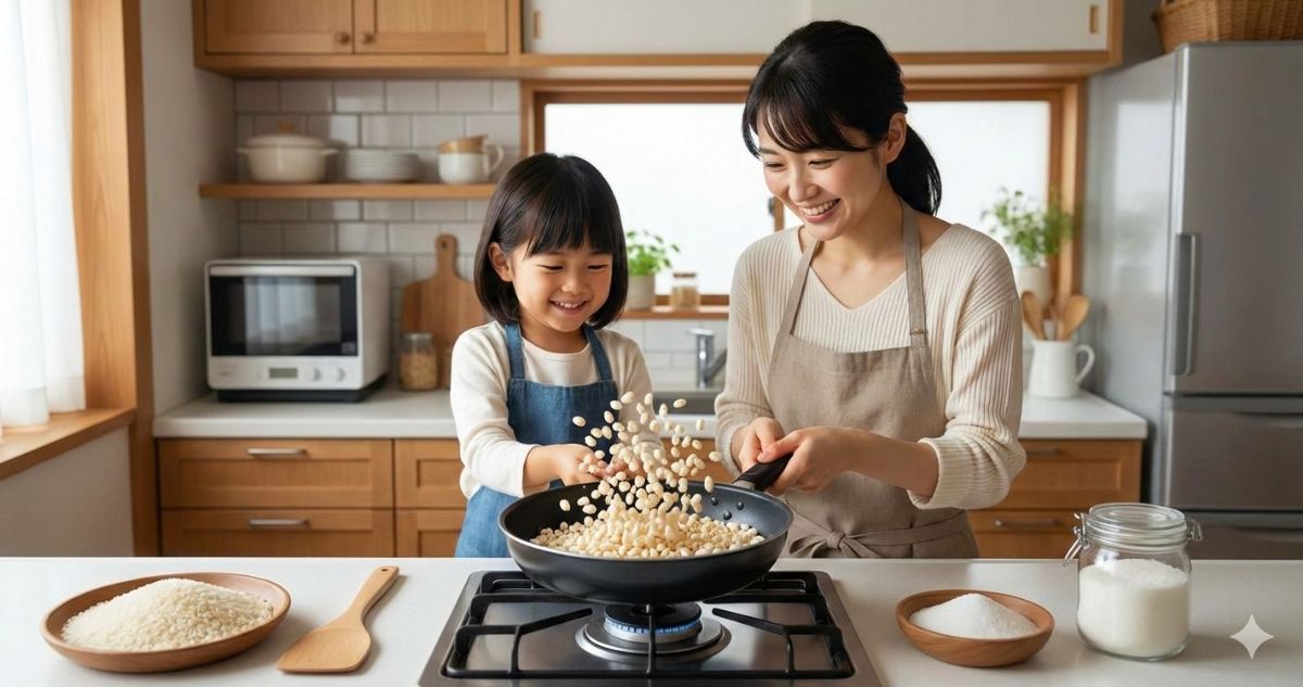 ポン菓子 作り方 自宅