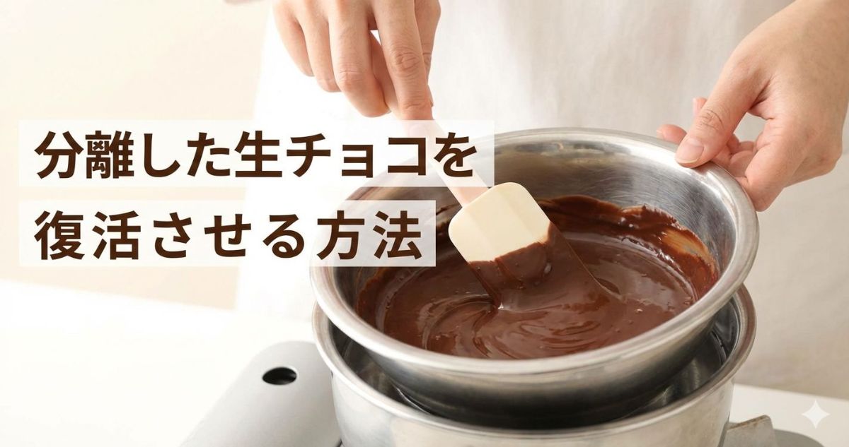 生チョコ 分離したまま 冷やす 