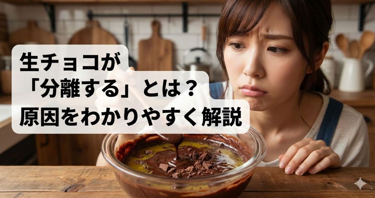 生チョコ 分離したまま 冷やす 