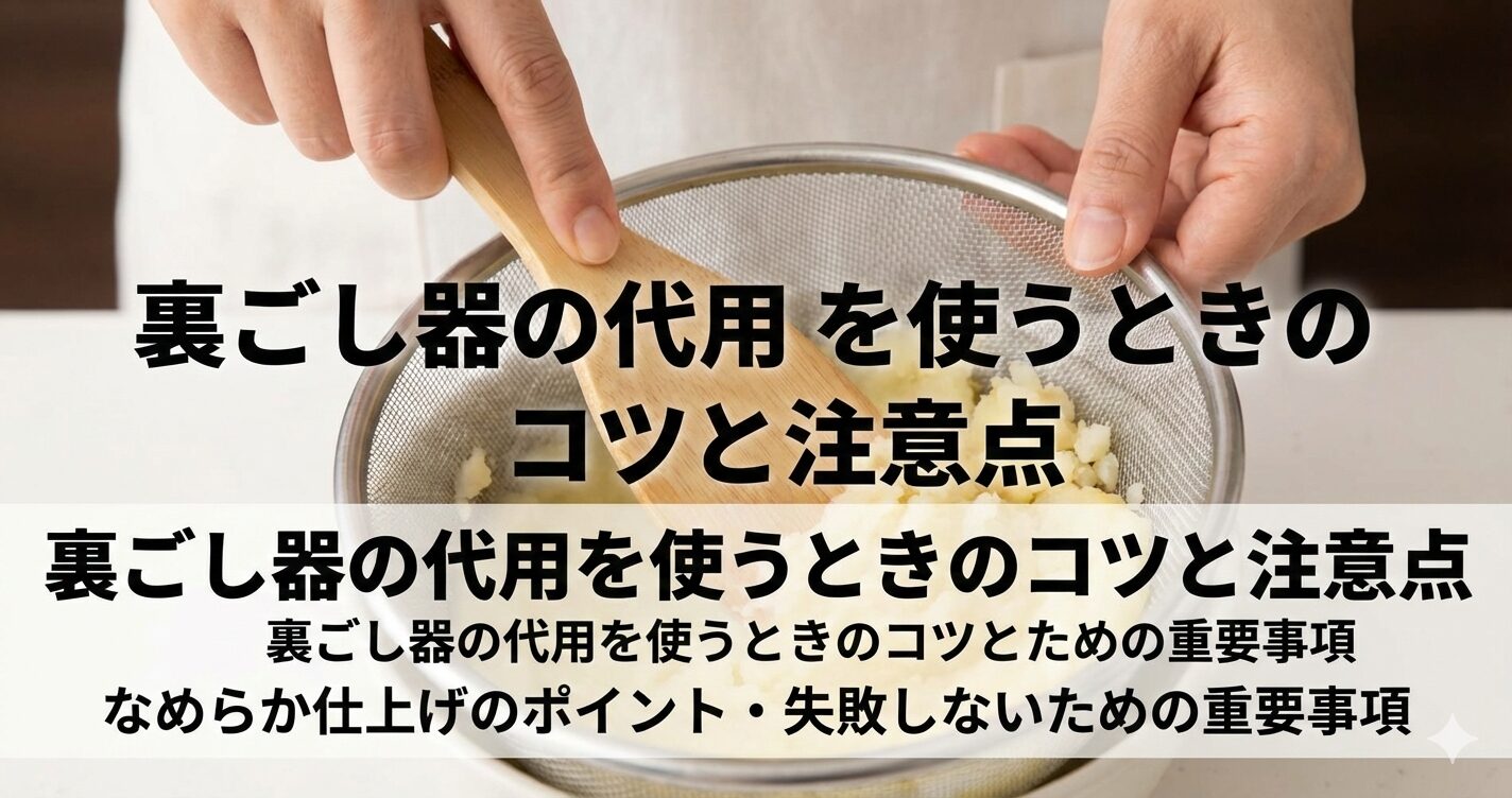 裏ごし器 代用 
