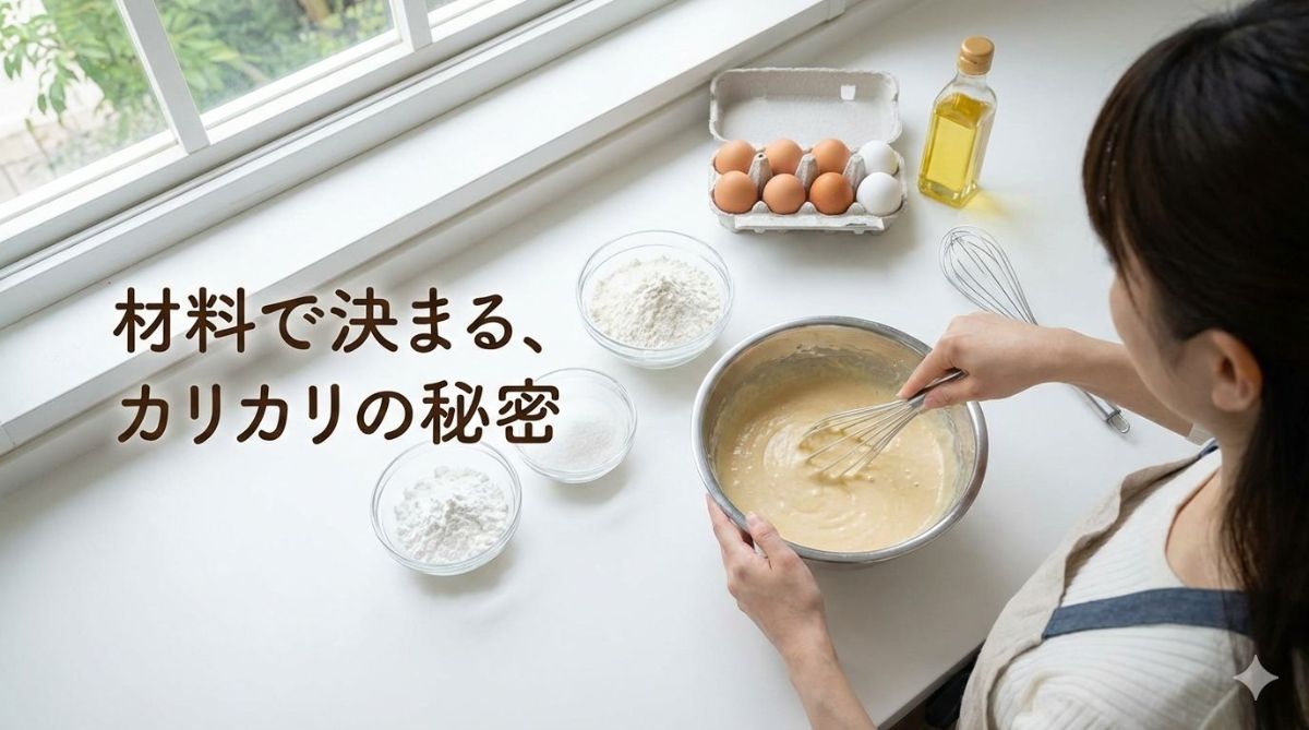 ワッフル カリカリにする方法