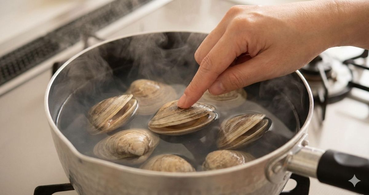 はまぐり 少ししか開かない