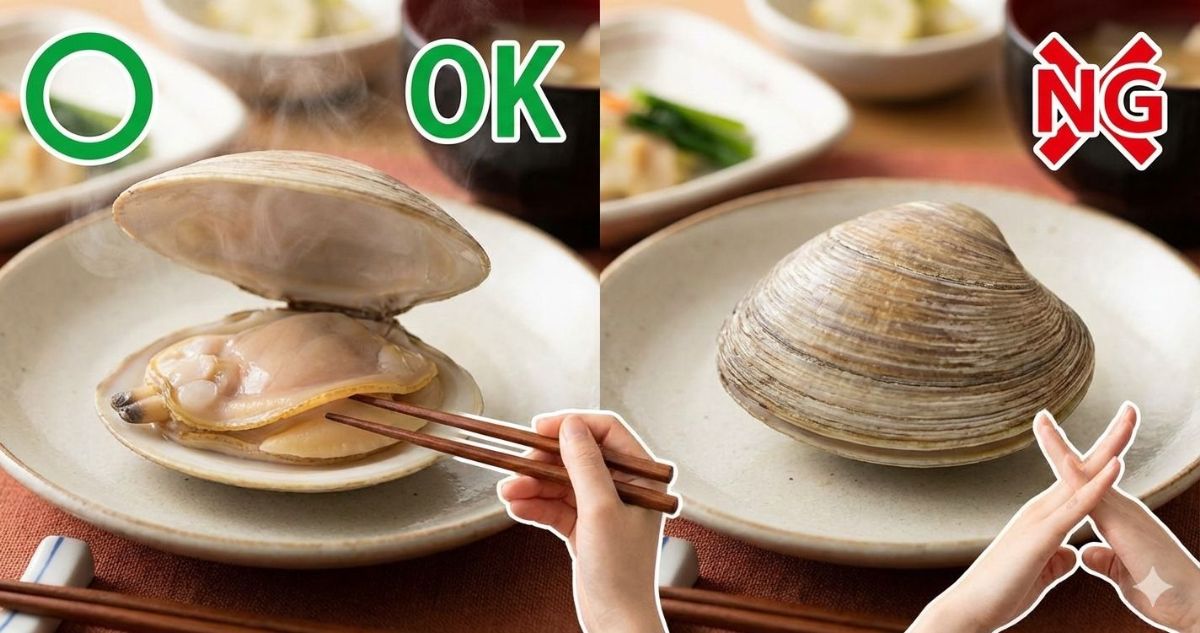 はまぐり 少ししか開かない