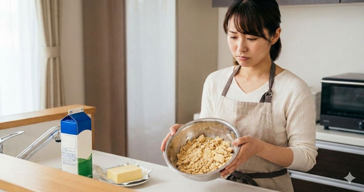 クッキー生地 パサパサ 復活