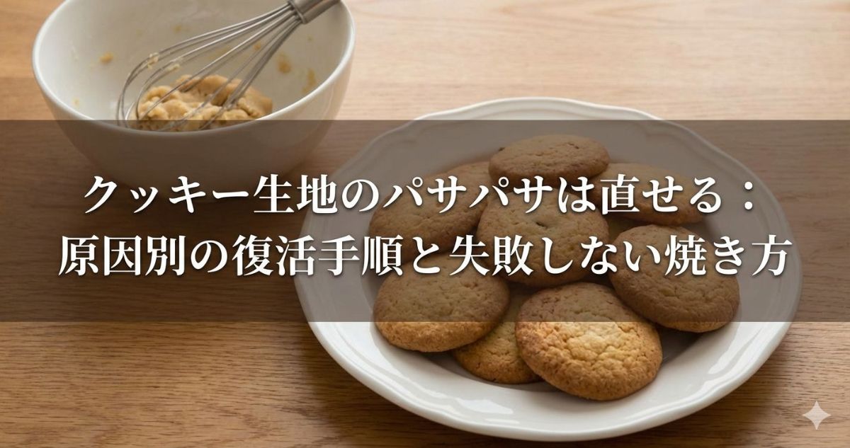 クッキー生地 パサパサ 復活