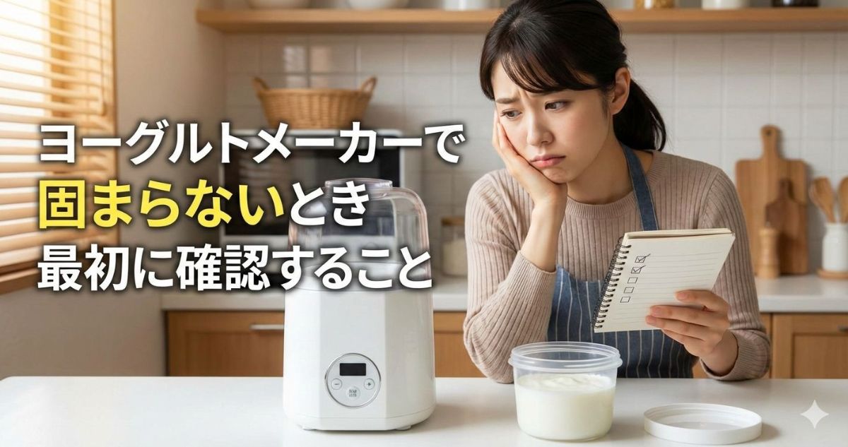 ヨーグルトメーカー固まらない