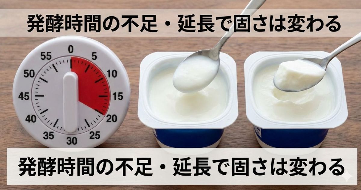 ヨーグルトメーカー固まらない