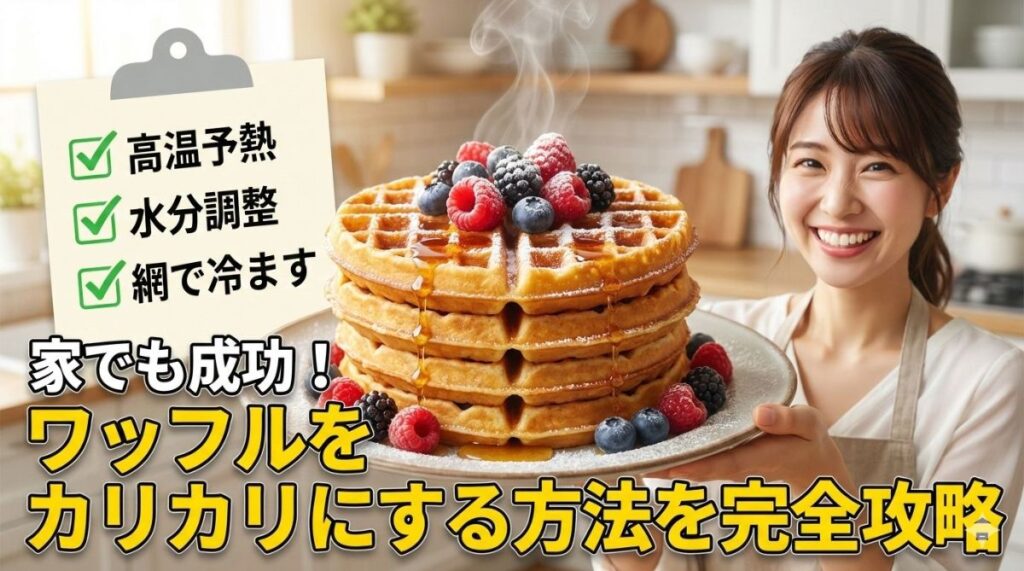ワッフル カリカリにする方法
