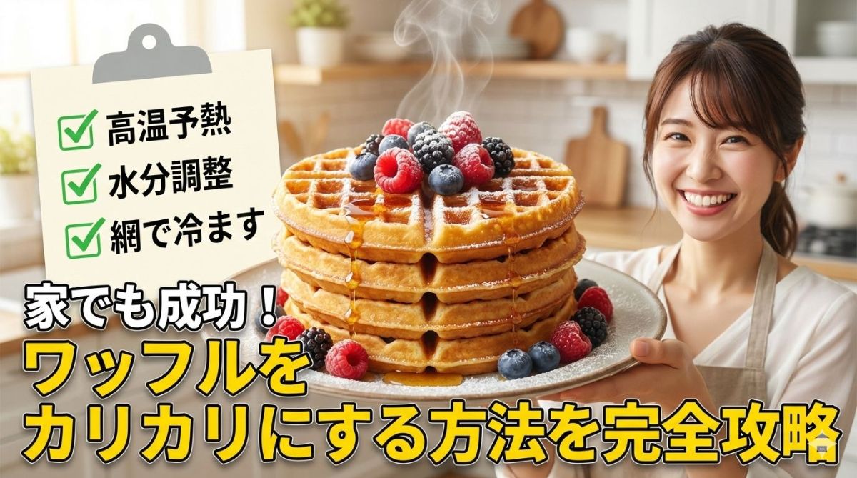ワッフル カリカリにする方法