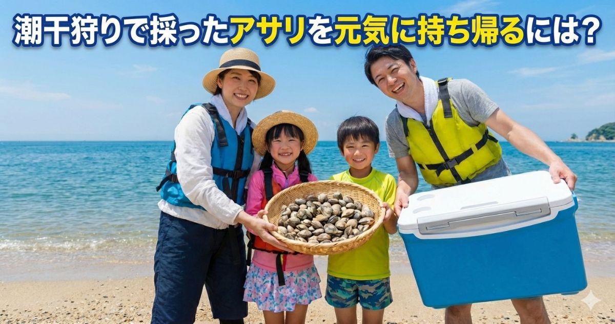 潮干狩り アサリ持ち帰り方