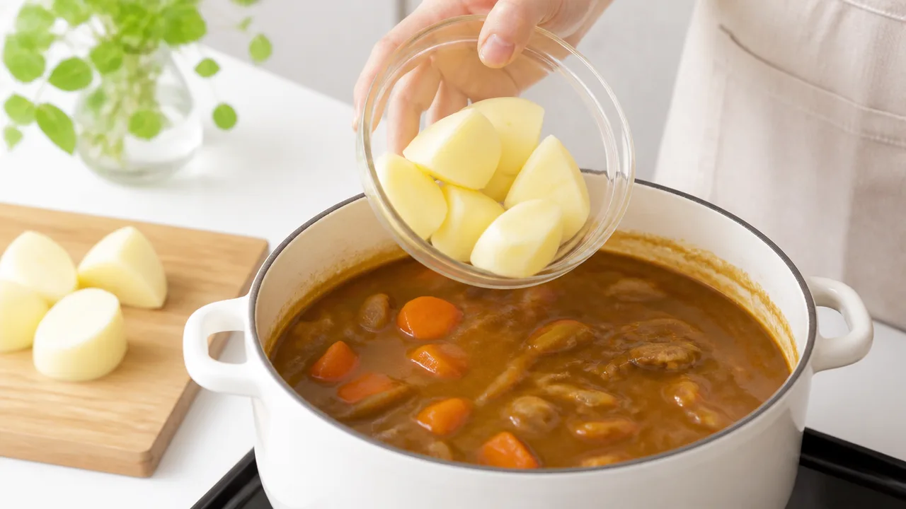 カレーのじゃがいもが煮崩れしない方法は？切り方と入れるタイミング
