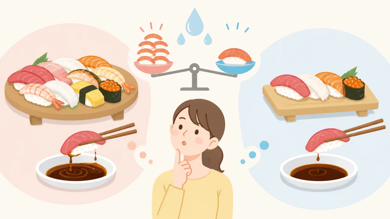 寿司を食べたあとに喉が乾くのはなぜ?考えられる原因と対策