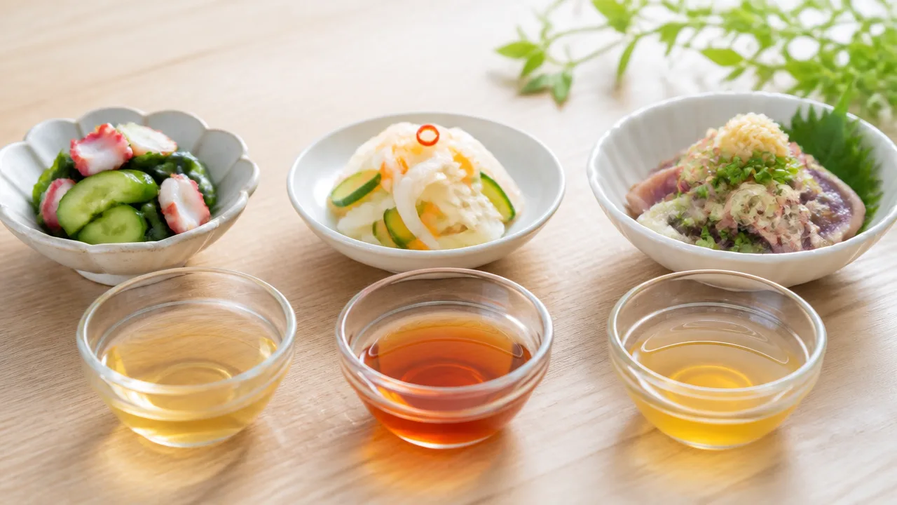 三杯酢と黒酢の違いは?味・原料・使い分けをわかりやすく解説